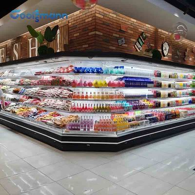 Tampilan Kulkas Komersial 1200L Multideck Open Chiller Electronic Controller