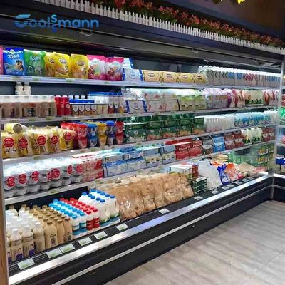 Kulkas Pajangan Kue Bawah Stainless Steel, Freezer Tampilan Terbuka 2500L 580KG