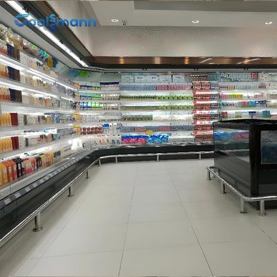Air Merchandiser Buka Display Chiller Lemari Pendingin Panel Samping Kaca Berongga