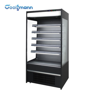 Food Open Showcase Chiller Supermarket Lemari Pajangan Pencairan Otomatis